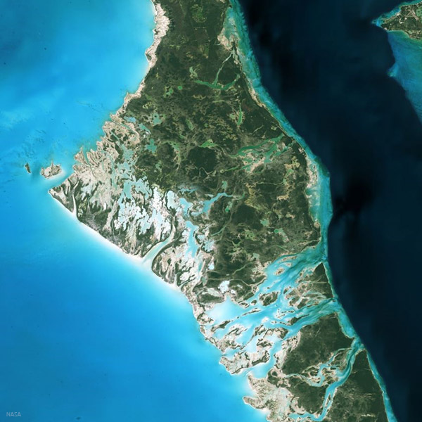 satellite map of bahamas