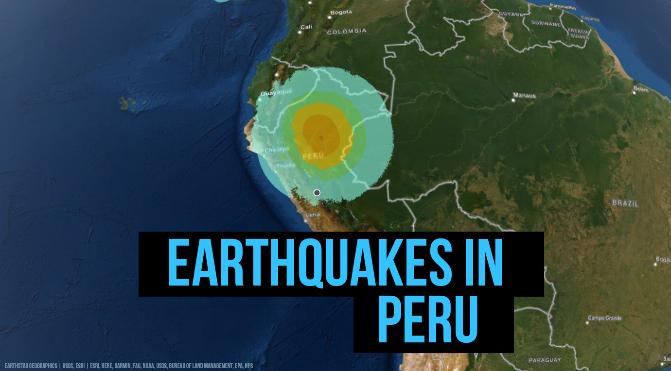Earthquakes in Peru, South America