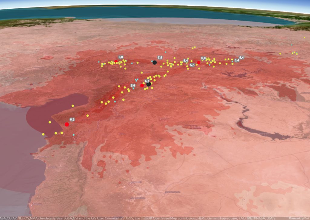 turkey earthquake 3d map