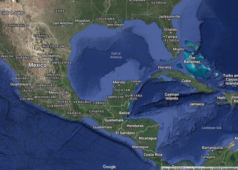 Map of Gulf of Mexico / Gulf of America